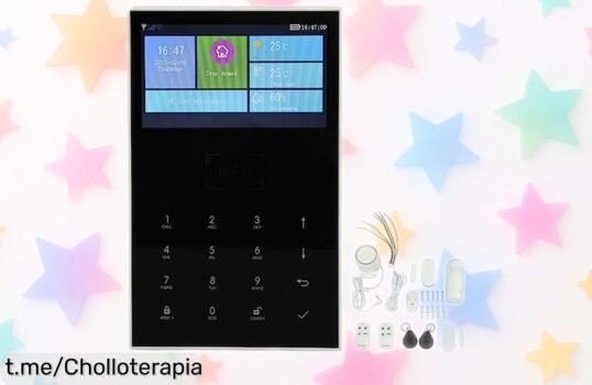Sistema inalámbrico de seguridad WiFi SEAFRONT con pantalla táctil y alarma SOS one touch, ahora a precio rebajado para proteger tu hogar. ¡Tranquilidad al alcance de tu mano!