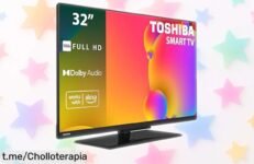 Smart TV Toshiba 32 con HDR y Dolby Audio a precio rebajado; disfruta de un cine en casa increíble, ¡no te lo pierdas porque esta oferta se va volando!