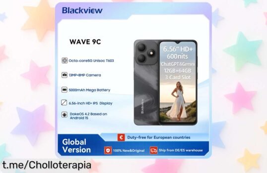 Smartphone Blackview Wave 9C con pantalla gigante y batería eterna, ¡ofertón en precio rebajado! No dejes escapar esta joya que llenará tus días de diversión y facilidades.