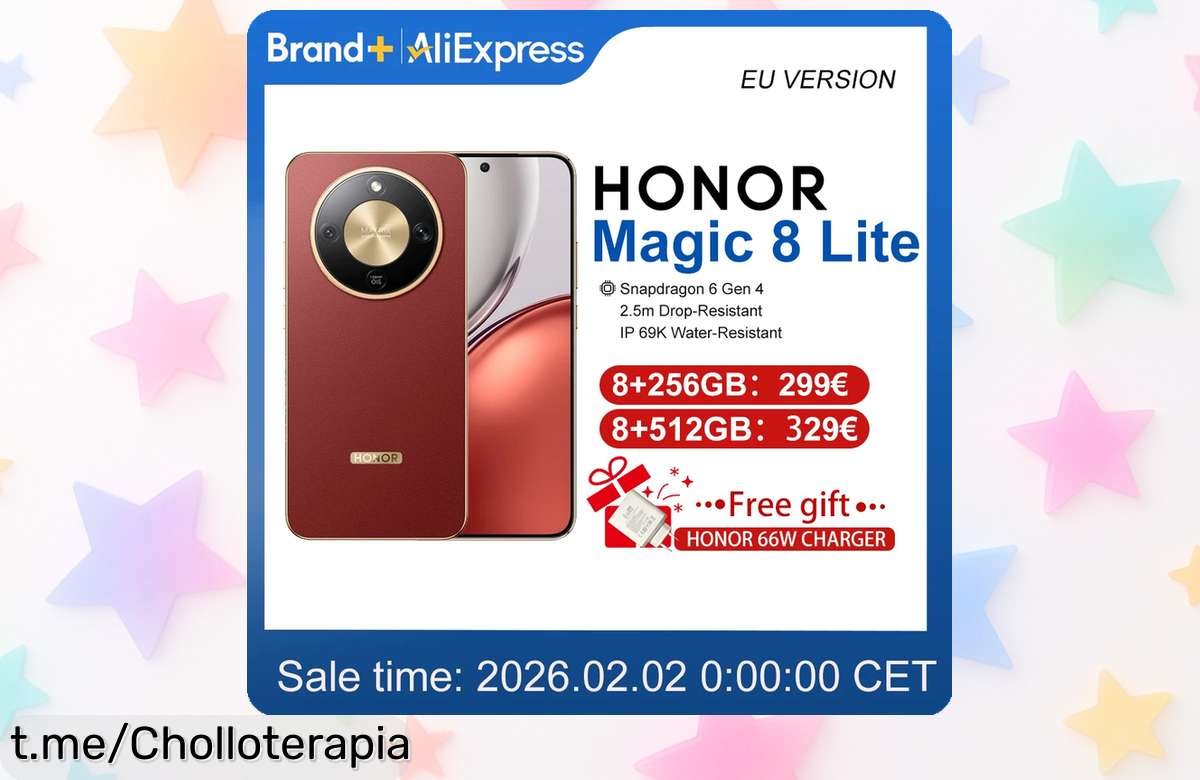 Smartphone Honor Magic 8 Lite con increíble cámara de 108MP y batería inagotable, ¡aprovecha este súper chollo antes que se acabe y llena tus días de emoción ahora!