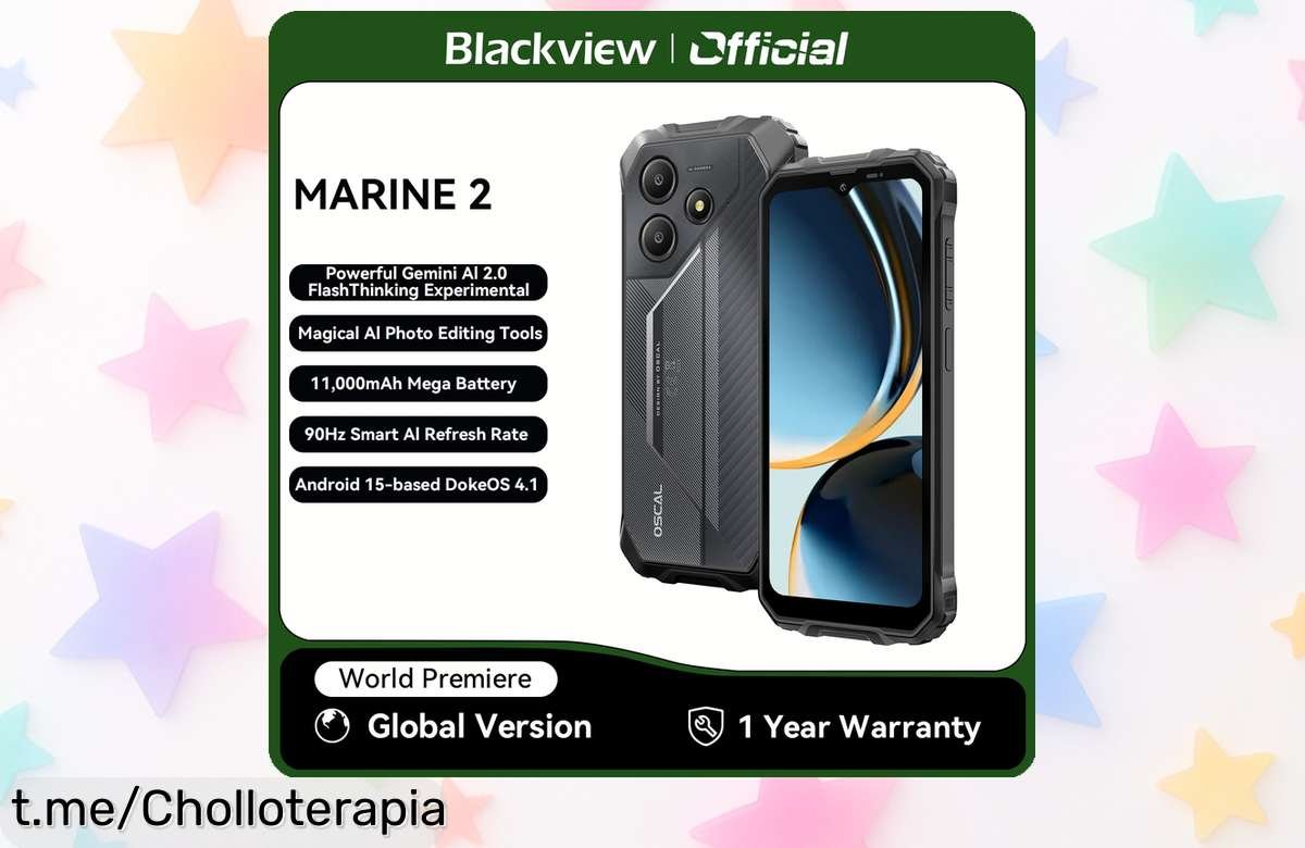 Smartphone robusto Blackview Marine 2: ¡super chollo con descuento limitado, batería gigante y sin miedo al agua para que vivas aventuras inolvidables ya mismo!