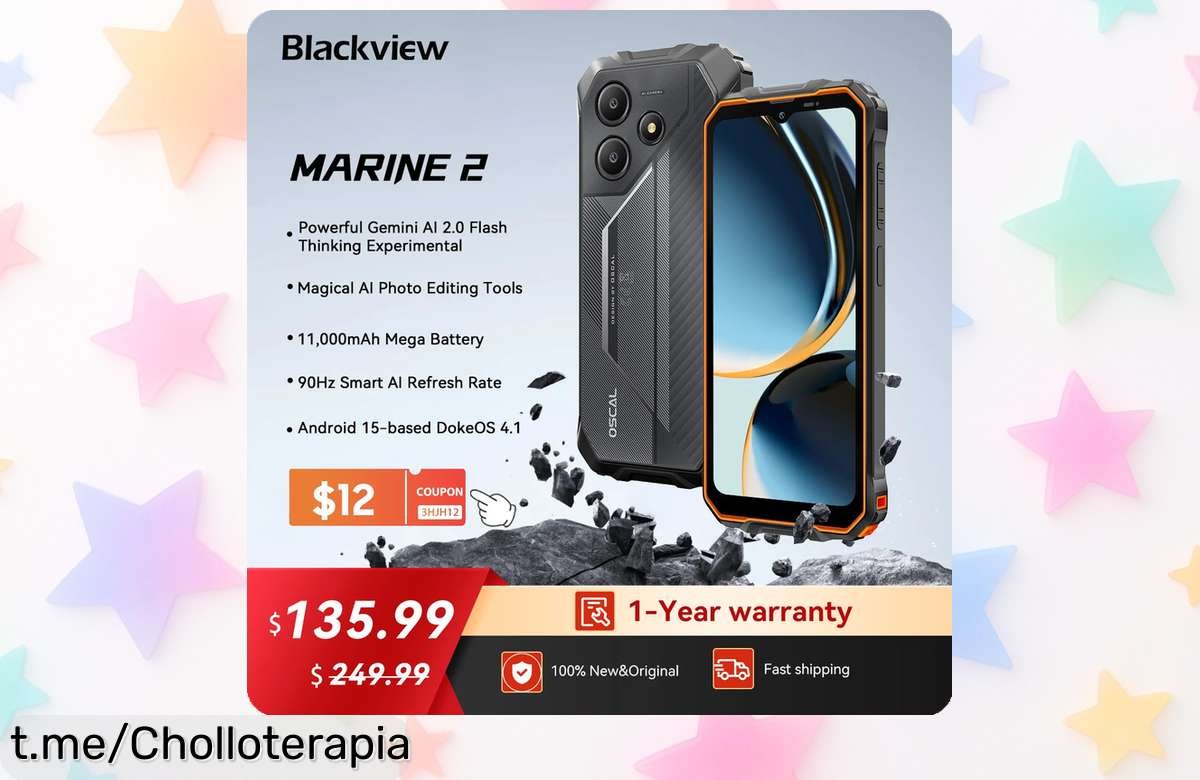 Smartphone robusto Blackview con pantalla HD+ y batería increíble de 11000mAh a un precio loco, aprovecha este ofertón antes que se agote ¡Hazlo tuyo ahora!