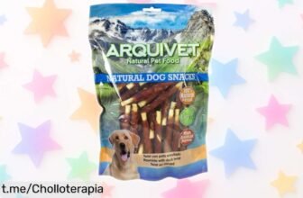 Snack enrollado para perros rico en proteína, mejora su salud dental y diversión ¡ahora a un precio rebajado que se irá volando! Regálale lo mejor a tu peludo hoy mismo.