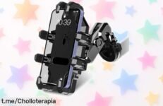 Soporte móvil para moto con antivibración que gira 720°: ¡descuento brutal y super chollo! Corre, solo quedan unas unidades y es la oportunidad perfecta para tus rutas.
