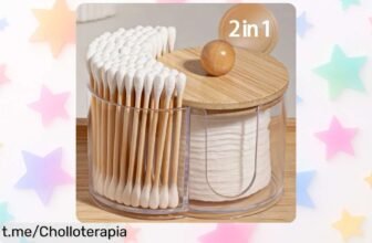 Soporte organizado para baño con dos compartimentos, precio rebajado que no verás de nuevo; convierte el desorden en armonía y aprovecha este super chollazo ya.