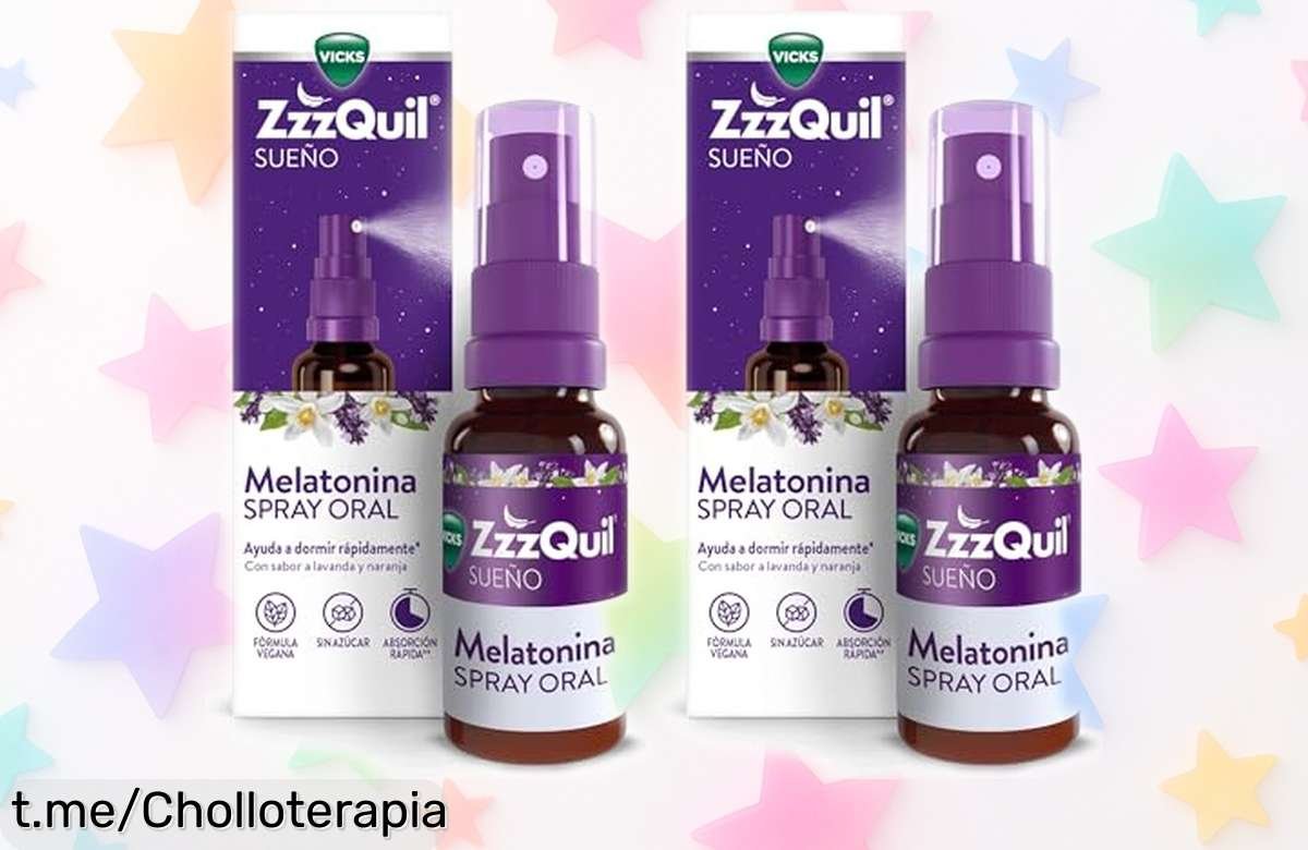 Spray oral de melatonina ZzzQuil Natura para dormir al instante, rebajado en un ofertón que no puedes dejar pasar. ¡Descansa como nunca desde la primera noche!