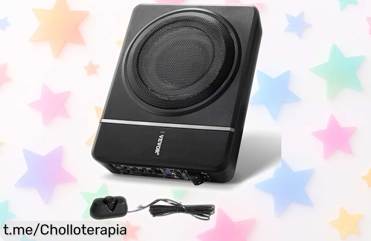 Subwoofer compacto VEVOR para coche: graves potentes y sonido nítido, ¡ahora con precio rebajado! No dejes pasar este ofertón que hará vibrar tu auto.