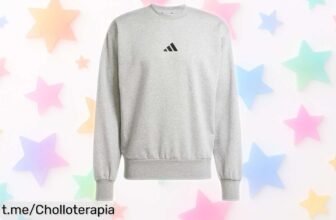 Sudadera Adidas Essentials para hombre a precio loco, rebajada por tiempo limitado; detalle y estilo que marcan la diferencia. ¡No dejes pasar este super chollo!