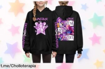 Sudadera K Pop con capucha para niñas DDemon Hunters, ¡descuento brutal y estilo Y2K! Haz que tu pequeña luzca espectacular, pero date prisa que se agotan rápido.