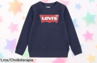 Sudadera Levi’s Kids con capucha y bolso gigante para tus peques, ahora a un precio rebajado de locura que no puedes dejar escapar. ¡Hazla tuya antes de que desaparezca!