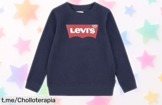 Sudadera Levi’s Kids con capucha y bolso gigante para tus peques, ahora a un precio rebajado de locura que no puedes dejar escapar. ¡Hazla tuya antes de que desaparezca!