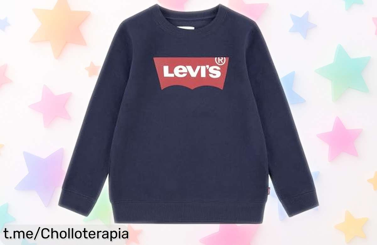 Sudadera Levi’s Kids con capucha y bolso gigante para tus peques, ahora a un precio rebajado de locura que no puedes dejar escapar. ¡Hazla tuya antes de que desaparezca!