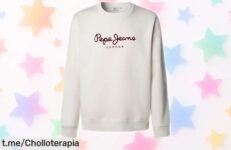 Sudadera Pepe Jeans con logo grande y diseño top, rebajada solo por tiempo limitado. ¡No te la pierdas, vuela rápido y dale un toque genial a tu look!