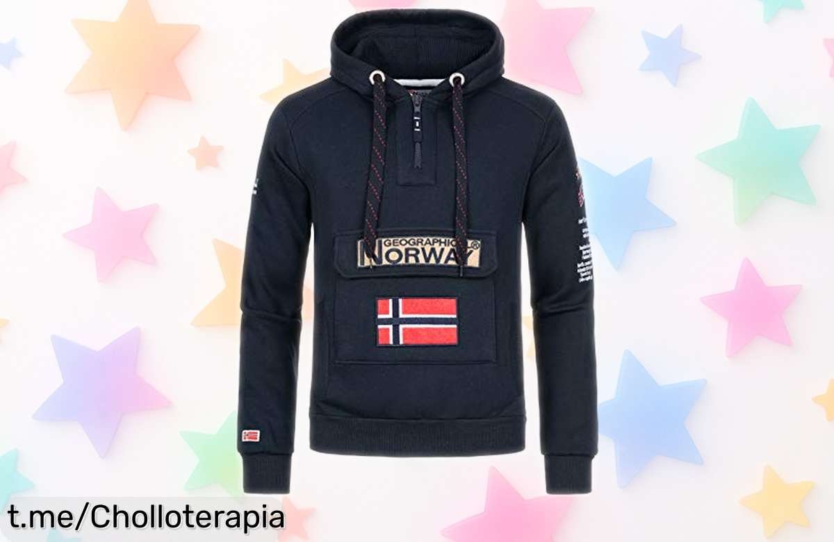 Sudadera con capucha Geographical Norway: calidad top a precio rebajado, un super chollo que no puedes dejar escapar ¡Estilo asegurado en cada momento!