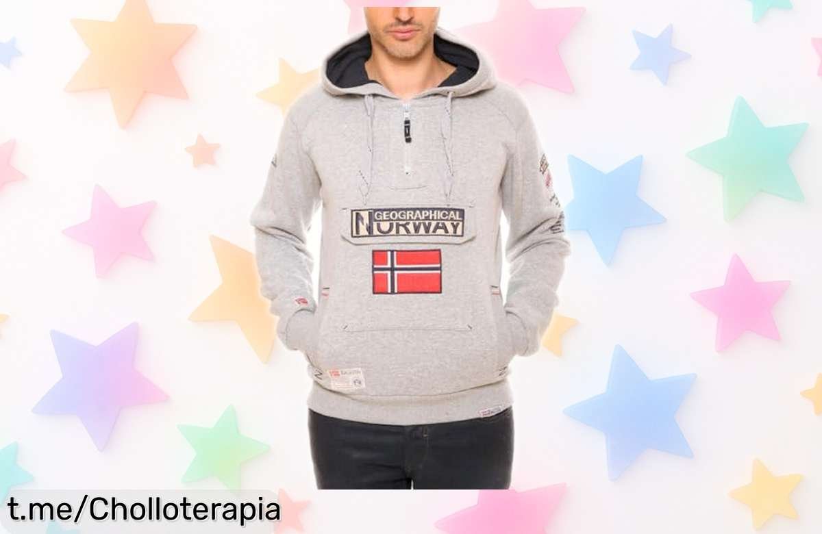 Sudadera con capucha Geographical Norway para hombre en oferta, calidad top a precio loco: el regalo ideal que todo mundo querrá, ¡no te quedes sin la tuya antes de que vuelen!