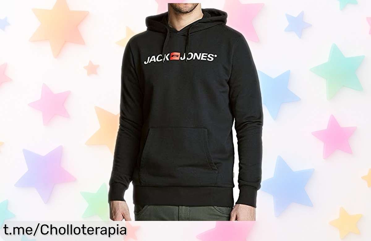 Sudadera con capucha Jack & Jones, estilo clásico y funcionalidad al mejor precio loco del momento. ¡Apresúrate, que se agotan estas unidades!