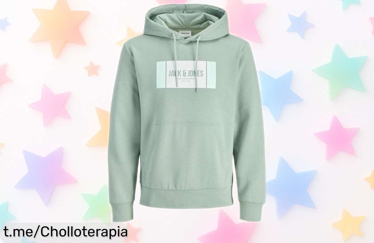 Sudadera con capucha Jack & Jones para hombre: precio rebajado que no vas a creer, super chollo ideal para lucir bien este otoño e invierno. ¡Renueva tu estilo y sé el centro de atención!