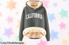 Sudadera con capucha súper calentita y de diseño retro que ha bajado de precio, no te la pierdas para sentirte increíble y lucir espectacular ¡cómprala ya!