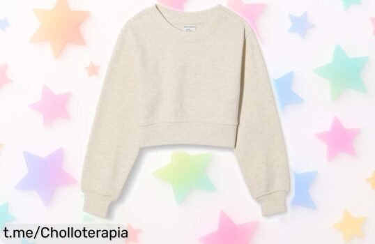 Sudadera corta para niña Amazon Essentials, diseño moderno y precio rebajado; ¡lleva a tu pequeña a la moda sin complicaciones! Corre que se acabará esta oportunidad única.
