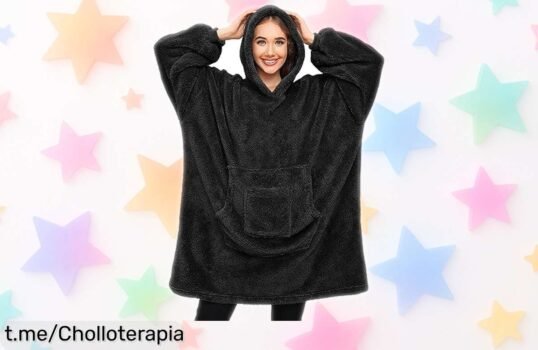 Sudadera gigante Tuopuda: Manta súper suave con capucha y bolsillos enormes a precio loco, ¡hazte la tuya antes de que desaparezca y siente el abrazo cálido que todos querrán!