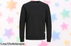 Sudadera negra Jack & Jones con un precio rebajado que flipas, aprovecha este super chollo y luce un estilo top mientras te sientes genial. ¡Hazla tuya antes de que se agote!