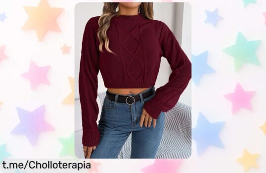 Suéter corto de otoño invierno en gris, verde militar y rojo a precio loco: ¡no te quedes sin el tuyo! Corre que vuelan y siente el estilo que mereces hoy mismo.