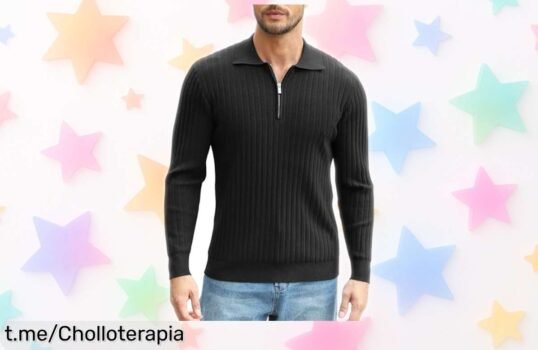 Suéter de punto Zetieny para hombre, el estilo que no se arruga y ahora a precio increíble. Hazte con él antes de que desaparezca, ¡el look perfecto te está esperando!