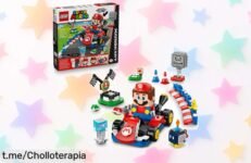 Super Mario Kart con figuras interactivas y circuito, ¡un chollazo irresistible para que los peques vivan la emoción a toda velocidad!