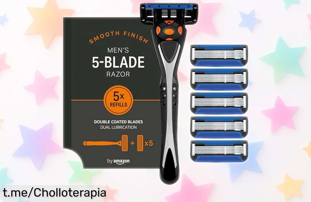 Súper maquinilla de afeitar con 5 hojas y 6 recambios, rebajada para una experiencia suave y única. ¡No te quedes sin el tuyo, que vuelan las unidades!
