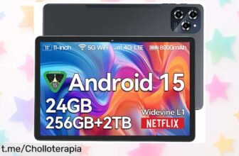 Tablet TABWEE W90 con 11 HD+ y 256 GB, ¡rebajada para que quieras jugar sin parar! No dejes pasar este super chollo, corre antes de que se agote y disfruta ahora.