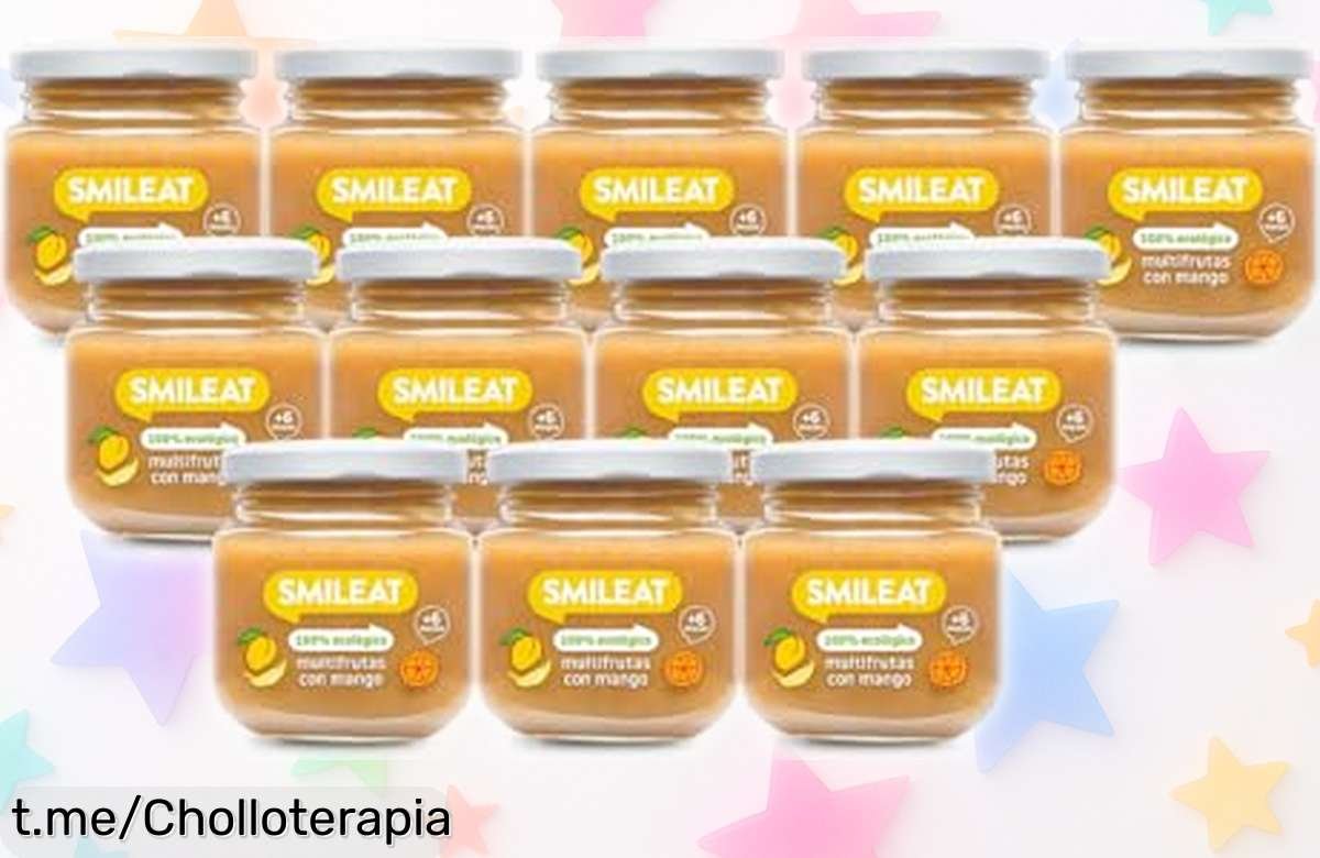 Tarritos ecológicos Smileat multifrutas con mango para bebés ¡Oferta brutal! Revuélvetele a tu bebé con cucharadas naturales que le encantarán. ¡Compra ya y hazlo sonreír!