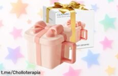 Taza de cerámica con tapa Auvstar, diseño único y precio loco; disfruta tu café sin pausas y sorprende a quien más quieres ¡aprovecha este super chollo antes de que se acabe!