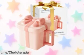 Taza de cerámica con tapa Auvstar, diseño único y precio loco; disfruta tu café sin pausas y sorprende a quien más quieres ¡aprovecha este super chollo antes de que se acabe!