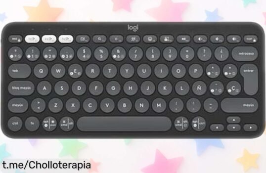 Teclado Bluetooth Logitech Pebble Keys, un super chollo que cambia entre 3 dispositivos y con pilas de años; ¡no te quedes sin el ritmo en tu día y cómpralo ya!