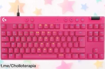 Teclado gaming Logitech G Pro X TKL con respuesta ultra rápida y luces RGB, ¡súper chollo que no puede faltar en tu setup! Aprovecha el precio rebajado ¡y lleva tus partidas al siguiente nivel!