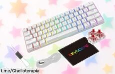 Teclado mecánico compacto con retroiluminación de colores a un precio rebajado, ¡no te quedes sin el tuyo antes que se agoten!