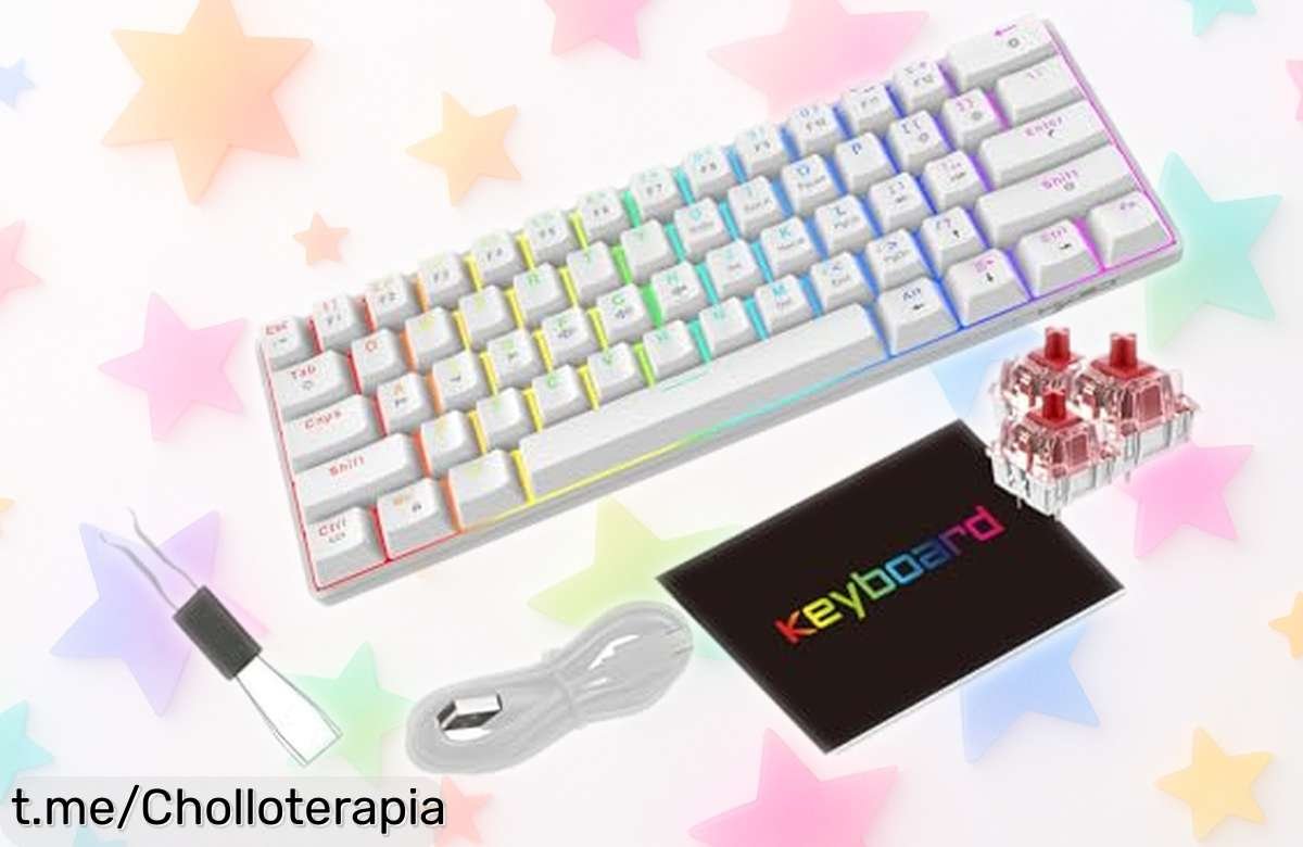 Teclado mecánico compacto con retroiluminación de colores a un precio rebajado, ¡no te quedes sin el tuyo antes que se agoten!