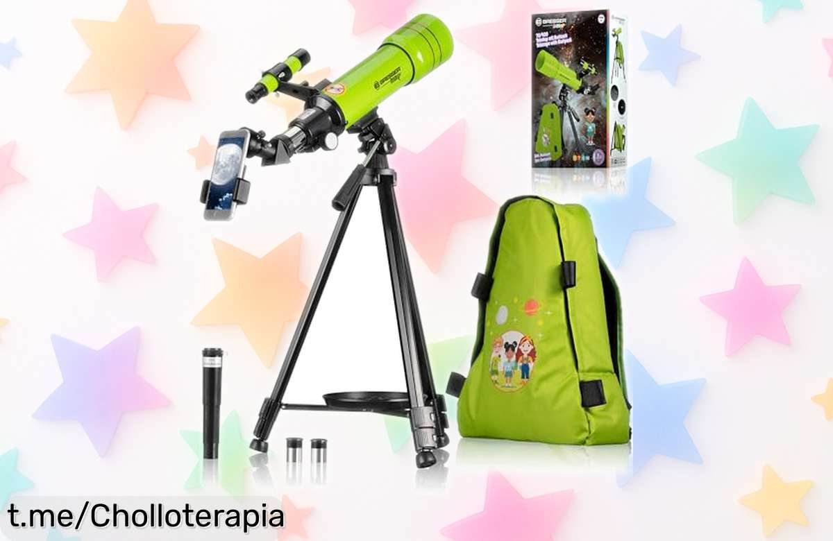 Telescopio para niños Bresser: Aventuras bajo las estrellas a precio rebajado, ¡no dejes pasar esta oportunidad de explorar el cielo y crear recuerdos inolvidables!