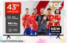 Televisor 43” 4K HDR con colores vibrantes a un precio rebajado increíble, ¡aprovecha este ofertón limitado y vive la emoción del cine en casa ya!