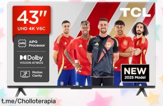 Televisor 43” 4K HDR con colores vibrantes a un precio rebajado increíble, ¡aprovecha este ofertón limitado y vive la emoción del cine en casa ya!