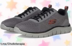 Tenis Skechers para hombre con suela flexible y cordones que no se sueltan, ahora a un precio rebajado. ¡Date prisa antes de que se agoten y siente la libertad en cada paso!