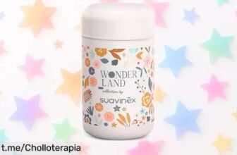 Termo papillero para bebé Suavinex que mantiene la comida caliente o fría hasta 6 horas y se viene con un precio rebajado imperdible, ¡no dejes pasar esta oportunidad de mimar a tu pequeño!