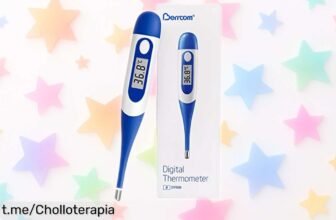 Termómetro digital flexible Berrcom para toda la familia, ¡ofertón con alarma de fiebre y descuento brutal! Cuida a los tuyos con este super chollo antes de que se acabe.