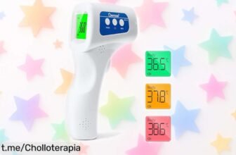 Termómetro digital sin contacto Berrcom con alarma de fiebre, rapidez brutal y memoria para 32 lecturas a precio rebajado. ¡Aprovecha antes de que vuelen!