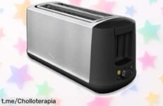 Tostadora Moulinex de acero inoxidable con 7 niveles de tostado, ¡ofertón imperdible! Prepárate para disfrutar desayunos perfectos antes que se acabe la oferta.