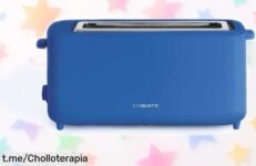 Tostadora de pan CREATE con ranuras anchas y 6 niveles de potencia, ahora a precio rebajado imperdible; no te quedes sin disfrutar desayunos perfectos, ¡aprovecha este ofertón!