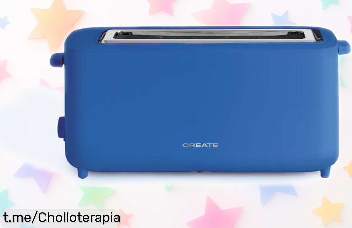 Tostadora de pan CREATE con ranuras anchas y 6 niveles de potencia, ahora a precio rebajado imperdible; no te quedes sin disfrutar desayunos perfectos, ¡aprovecha este ofertón!