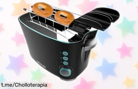 Tostadora doble ranura Cecotec, ideal para panes grandes y perfectos, ¡aprovecha esta rebaja increíble y transforma tus desayunos en momentos deliciosos!