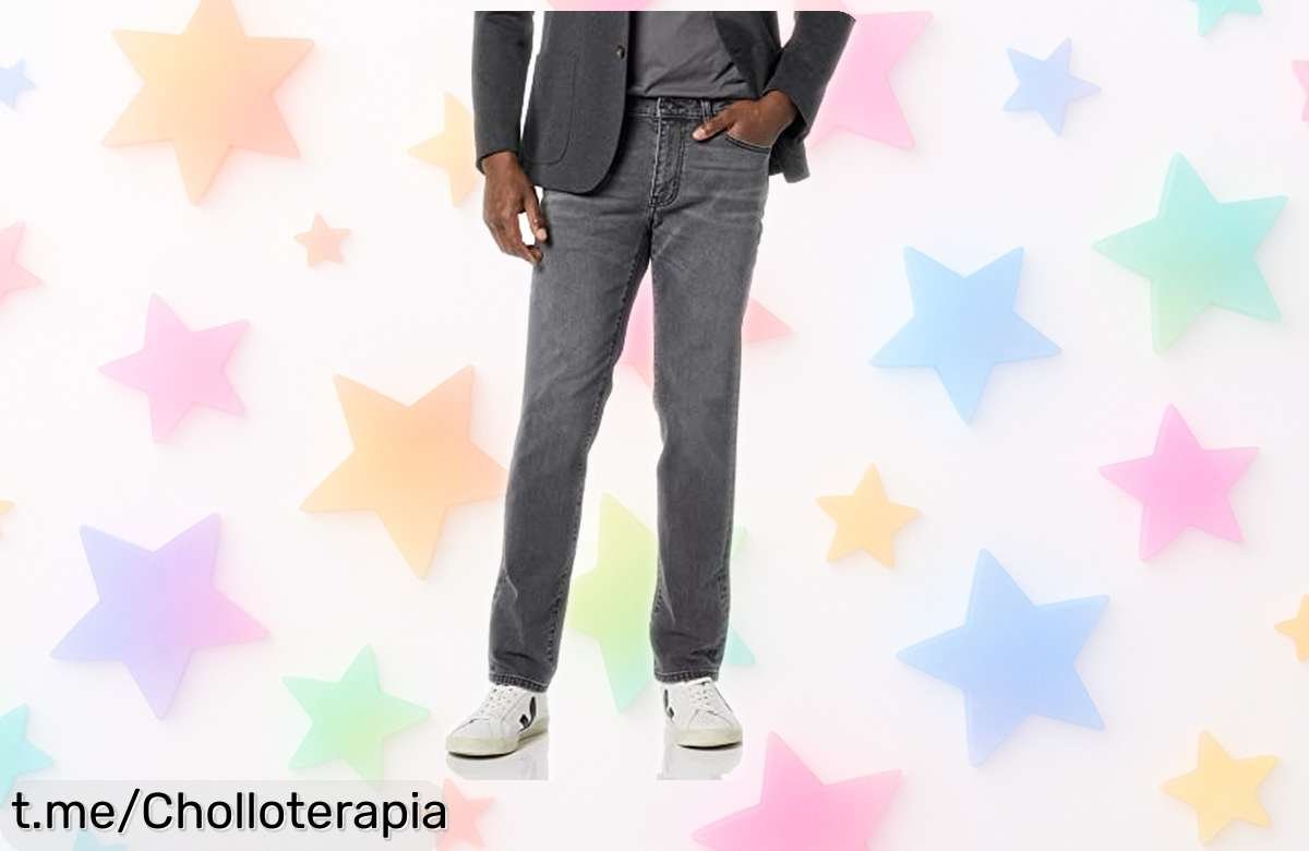 Vaqueros ajustados Amazon Essentials para hombre con efecto lavado y descuentazo: SIÉNTELO, LUCÍTELO Y NO TE QUEDES SIN ELLOS… ¡CORRE QUE VUELAN!