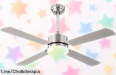 Ventilador HUPE led18w con luz regulable y aspas reversibles a precio rebajado, ¡transforma tu hogar hoy mismo con este super chollo que no puedes perderte!